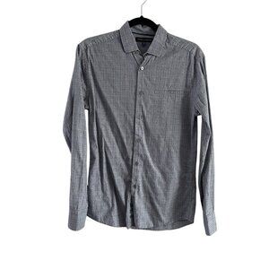 Vince Camuto Men's S Blue Long Sleeve Button Up 100% Cotton Casual/Dress Shirt
